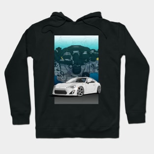 GT86 with 4U-GSE engine backdrop Hoodie